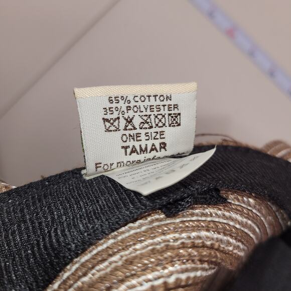 Straw Hat Visor Wallabe Womens One Size Brown Green Lightweight Foldable Travel - Picture 8 of 8